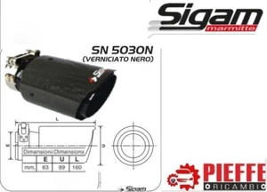 CARBON AUSPUFF ENDTOPF L.160mm Ø89mm. SN5030 - Bild 1 von 4