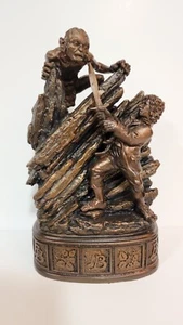 The Noble Collection The Hobbit Bilbo Gollum Bookend Lord of the Rings RARE - Picture 1 of 11
