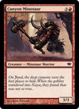 4x Canyon Minotaur MTG Conflux NM Magic Regular