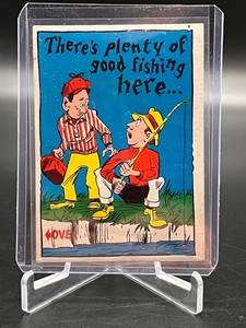 1961 Donruss Idiot Card # 14 There's plenty of good fishing here