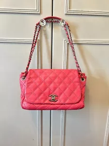 Chanel Pink Quilted Leather shoulder bag, with Dust Bag and Card, Used. - Picture 1 of 16