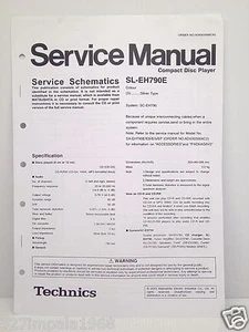 Technics Original Service Manual Schematics SL-EH790E Compact Disc Player - Picture 1 of 2