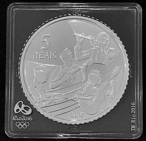 Brazil 5 reais Silver Proof 2015 Rio 2016 Music Chorinho Qua CoA & Round Capsule - Picture 1 of 9