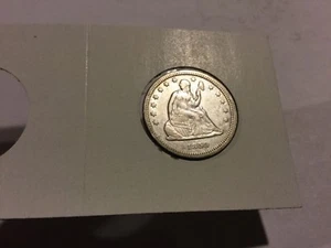 1859 Seated Quarter almost uncirculated  - Picture 1 of 2