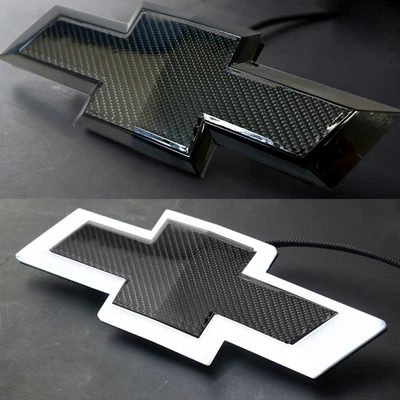 Chevy Silverado Lighted Grille Emblem Carbon 2014-15 1500 / 2016-19 2500 3500 - Image 1 of 4