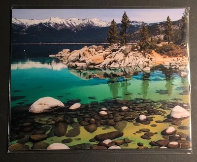 Impresión fotográfica de paisaje de Lake Tahoe 8 x 10 AC Stephen & J. Delso nueva sin marco Foto 1 de 2