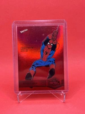 2021 SPIDER-MAN METAL UNIVERSE SPIDER-MAN PMG PRECIOUS GEM RED SPIDER-MAN 34/100 - Image 1 of 2