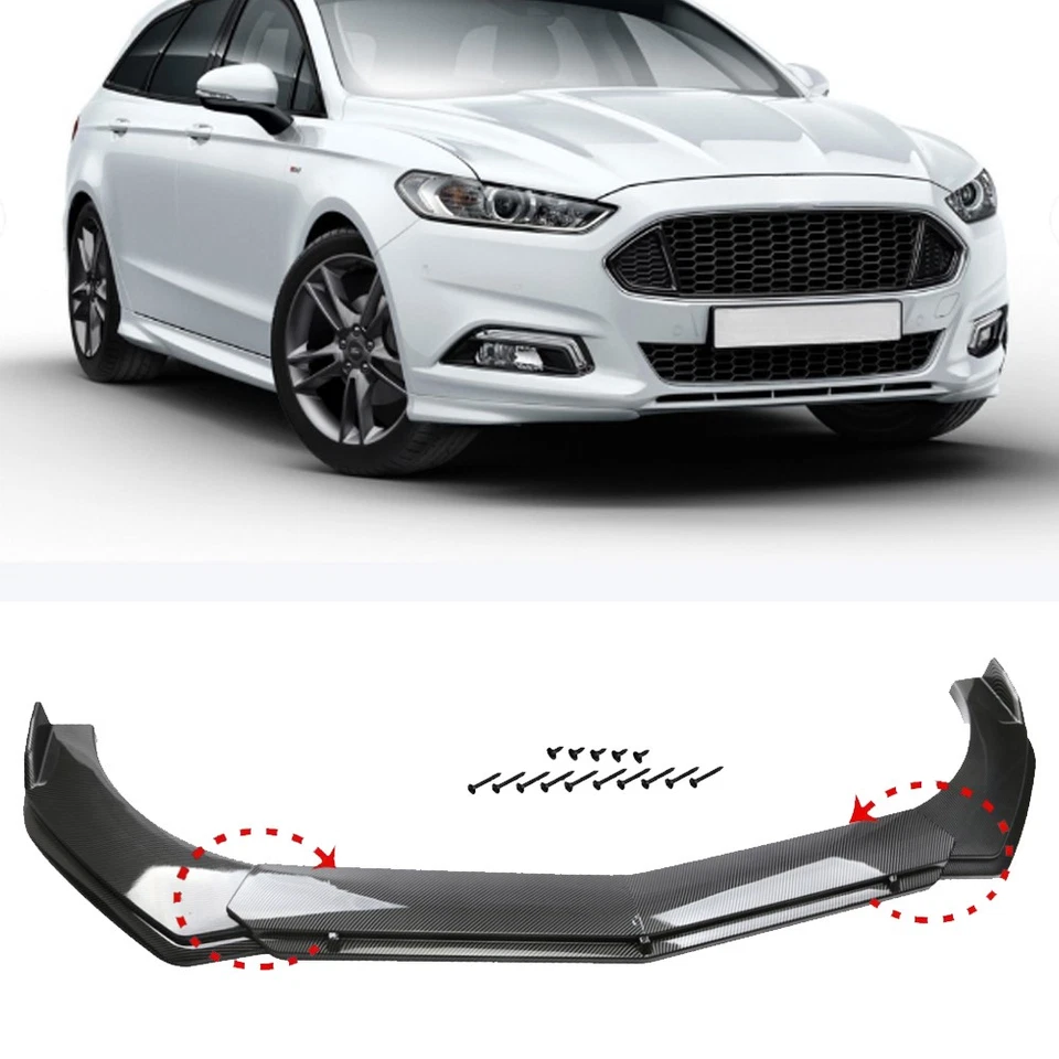 Carbon Fiber Style Front Bumper Chin Lip Splitter Spoiler For Ford Mondeo Fusion Foto 1 de 4