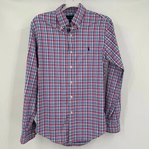 Camisa Ralph Lauren Para Hombres Calce Ajustado Tartán Cuadros S Rendimiento Preppy Dinero Antiguo - Imagen 1 de 8