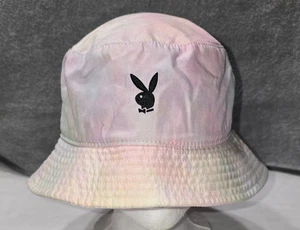 Cappello Playboy Bunny Logo Pastello Tie Dye Floppy Secchiello Estivo - Foto 1 di 7