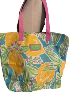 Lilly Pulitzer by Estee Lauder große Tasche rosa grün Henkel gelb blau - Bild 1 von 7