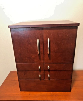 Lori Greiner Makeup Jewelry Organizer Box Clever & Unique Creations 4 Tier  - Image 1 of 4