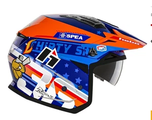 Casco trial Hebo V6 T.BOU 36 2025 - Arancione / Blu TG. XL - Picture 1 of 3