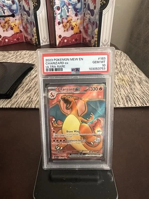 2023 Charizard ex 183/165 Sv: Scarlet & Violet 151 Holo PSA 10 GEM MINT  - Image 1 of 2