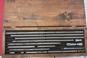 Starrett 823E Tubular Inside Micrometer Set 4"-40" Range - 10 Rods & Wood Case - Picture 1 of 3