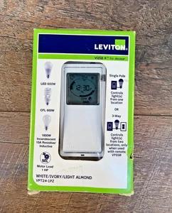 Leviton VPT24-1PZ Decora 24-Hour Programmable Timer 120Vac 3-Color options NEW - Picture 1 of 3