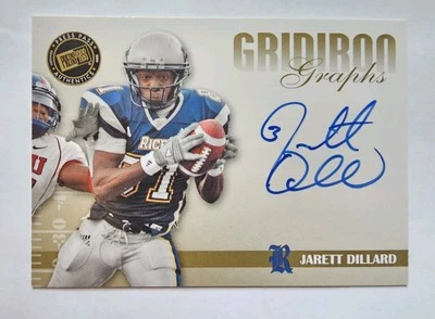 2009 Press Pass Signings Jarett Dillard Gold Auto Rookie RC – Rice Owls - Image 1 of 2