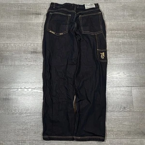 Jeans vintage Avirex 36x32 denim lavaggio scuro USA ricamo sacco Y2K - Foto 1 di 8