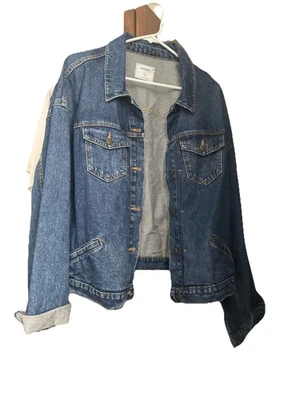 Chaqueta vaquera antigua azul marino XXL alta para mujer, muy poco usada, azul Foto 1 de 4