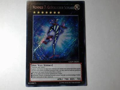 Yugioh NUMMER 7: GLÜCKLICHER SCHLAKS , gaov-de091 Secret Rare deutsch Near Mint  - Bild 1 von 3