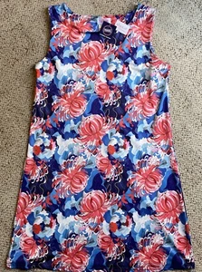 Top It Off Red White Blue Floral Travel Collection Dress Set SZ Large NEW - Picture 1 of 7