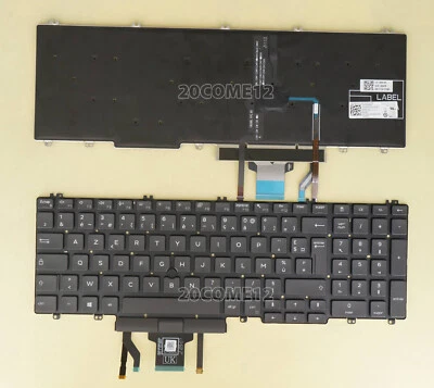 Nuevo para Dell Precision 3540 3541 2019 teclado FR puntero retroiluminado de piano francés Foto 1 de 2