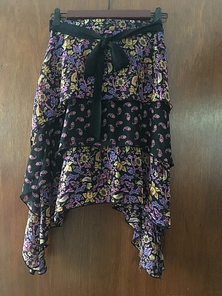 DISNEY D-Signed Girl’s Tiered Floral High Low Skirt Youth Size XL  - Image 1 of 4