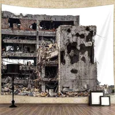 City in Ruins tapeçaria extra grande parede pôsteres de arte jogos de fundo  - Imagem 1 de 4