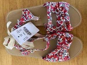 Nuovi sandali JCrew Crew Cuts nodo ragazza in Liberty® Wiltshire taglia 4 - Foto 1 di 1