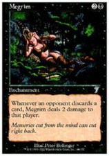 Megrim ~ Lightly Played 7th Edition Seventh MTG Magic UltimateMTG Black Card
