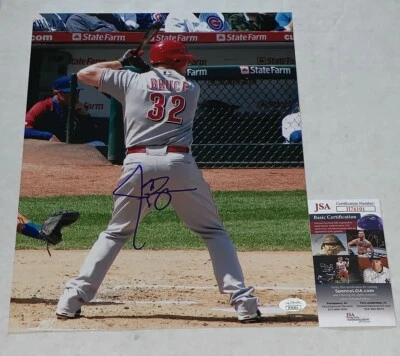 Jay Bruce signed Cincinnati Reds 11x14 photo autographed JSA - Image 1 of 2