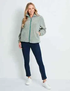 RIVERS - Womens Jumper -  Zip Thru Teddy Fleece Jacket-size 20, NEW - Picture 1 of 4