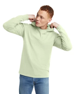 Hanes Originals Adult Garment Dyed Cotton T-Shirt Hoodie - Picture 1 of 16