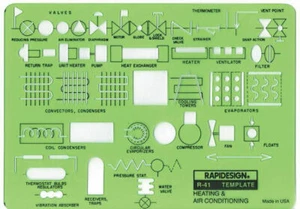 Berol® RapiDesign® Template: R-41 Air Conditioning - ASIN B0042TTX3A - Picture 1 of 1