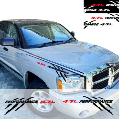 Calcomanías de garra de capó de rendimiento de 4,7 L para Dodge Dakota Durango para Jeep Cherokee x2 Foto 1 de 4