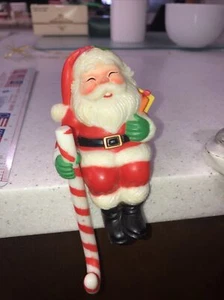 Vtg '60s-'70s Hong Kong Christmas Santa Mantel Stocking Holder Plastic - Picture 1 of 11