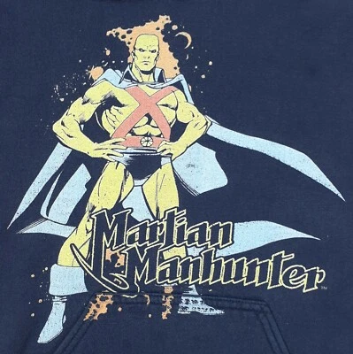 Vintage martian manhunter DC Comics Original hoodie adult S blue long sleeve men - Image 1 of 4