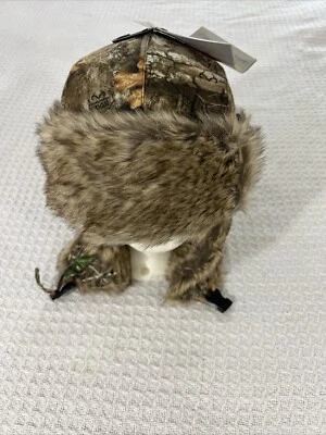 Hot Shot Men's Thinsulate Mossy Oak Faux Fur Trapper Hat-Camouflage Size M/L - Image 1 of 4