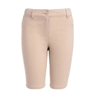 Nautica Girls Sateen Khaki Bermuda shorts with adjustable waistband Size 8 &10 - Picture 1 of 3