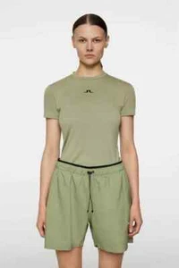 J LINDEBERG Ladies ADA T-SHIRT SHORT SLEEVE Small OIL GREEN NEW NWT AWJT12229 - Picture 1 of 7