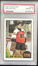 1987-88 O-Pee-Chee Ron Hextall #169 Rookie Flyers, Nordiques, Islanders PSA 8