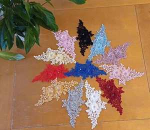 Hermoso aplique de encaje, varios colores, para cabello disfraz de baile de 10 pulgadas - Imagen 1 de 13