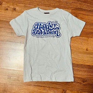 Harley Davidson Youth Small Short Sleeve Shirt Grey Shield Rock N Roll City - Picture 1 of 5