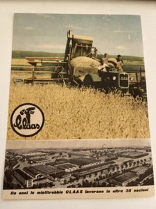 pubblicità vintage trattore claas agricoltura originale advertising anni 50 - Foto 1 di 1