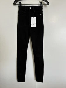 ZARA Scultura Nera Lunghezza Caviglia Alta Alzata Nuova con etichette US 2 Euro 34 - Foto 1 di 7