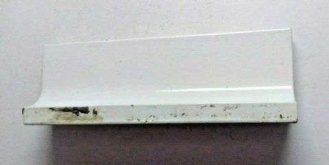 A.E Tile Co. USA 6" Gloss Off White Ceramic Wall Cove Base Radius 1 Tile Antique Cover