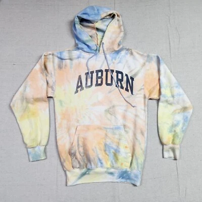 Suéter Pullover Auburn Tigers para Mujer XS Rosa Azul Teñido con Corbata Foto 1 de 4