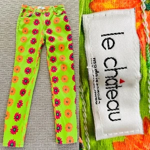 LE CHATEAU Montreal Canada VINTAGE 90s Hippie FLORAL Mid Rise Skinny JEANS 7 - Picture 1 of 8
