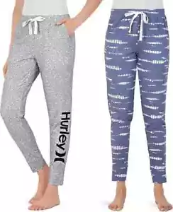 New Hurley Pajama 2 Pants Navy Gray Super Soft Sleep Joggers Drawstring Waist XL - Picture 1 of 2