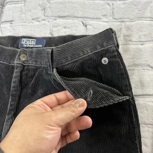POLO Ralph Lauren Corduroy  Black Pants Men's Size 34 X 29 Rare 90’s - Picture 1 of 8